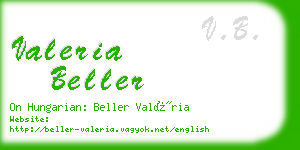 valeria beller business card